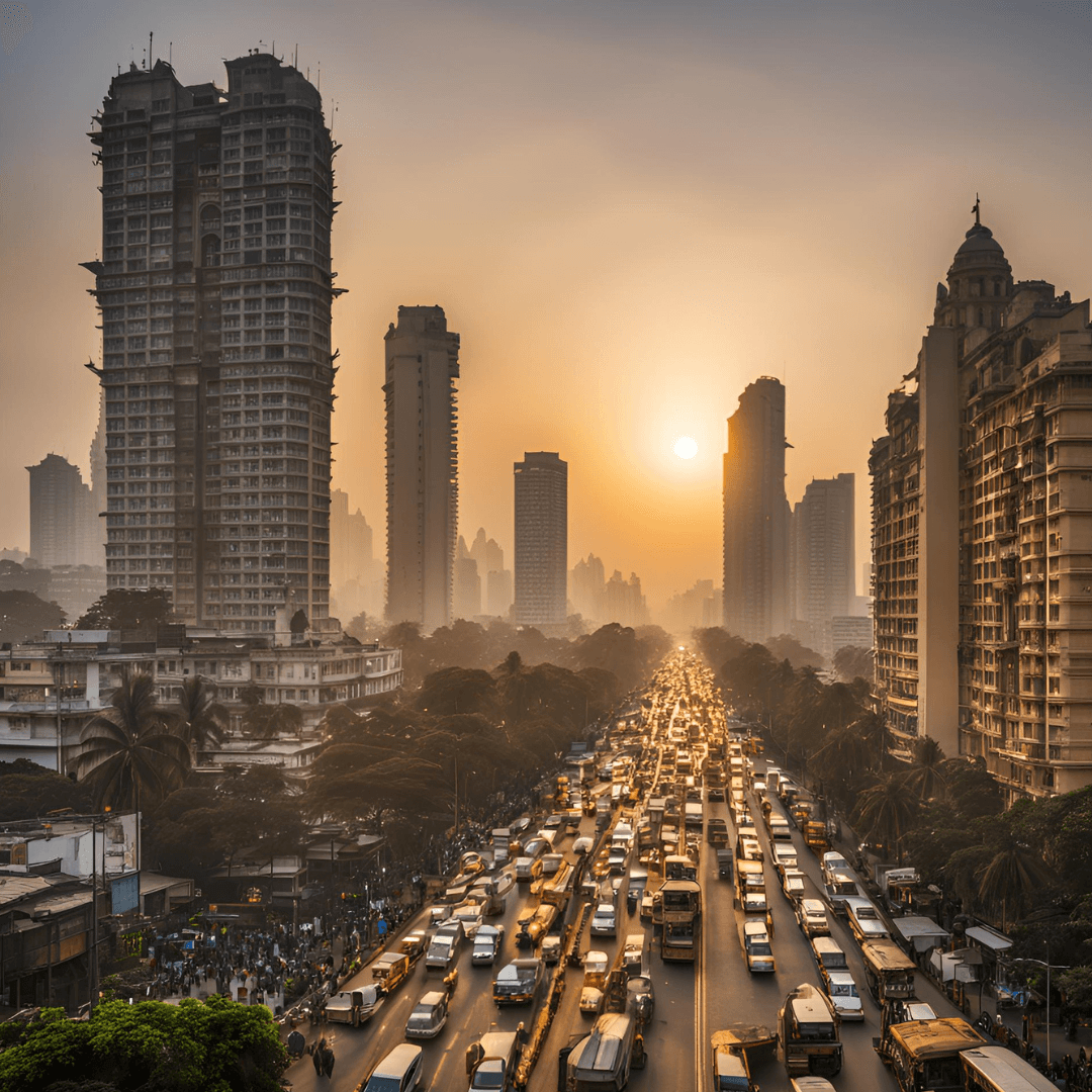 Mumbai city skyline